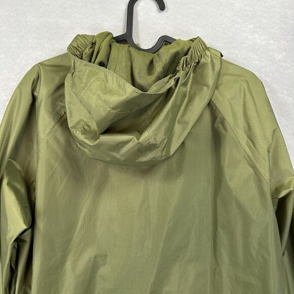LL Bean Women's Size Large Jacket Green Hood Waterproof Windbreaker Item 284384 - Picture 9 of 11